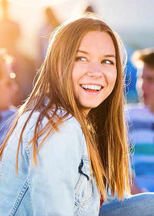 Smiling young woman