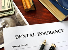 dental insurance form on table 