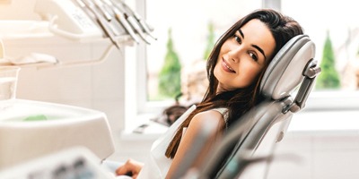 Smiling dental patient