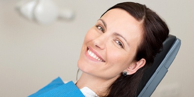 Female dental patient very relaxed thanks to sedation