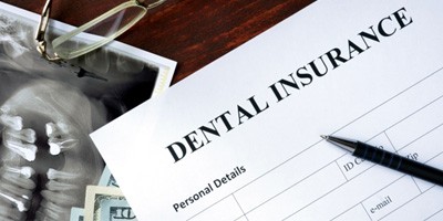 close-up of dental insurance form