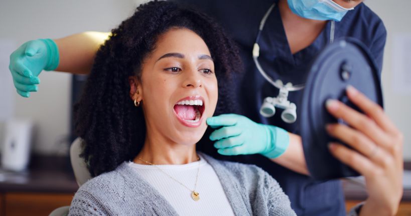 A woman at a surgical consultation